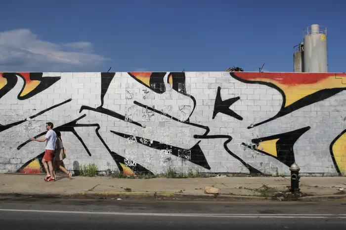 a graffiti wall